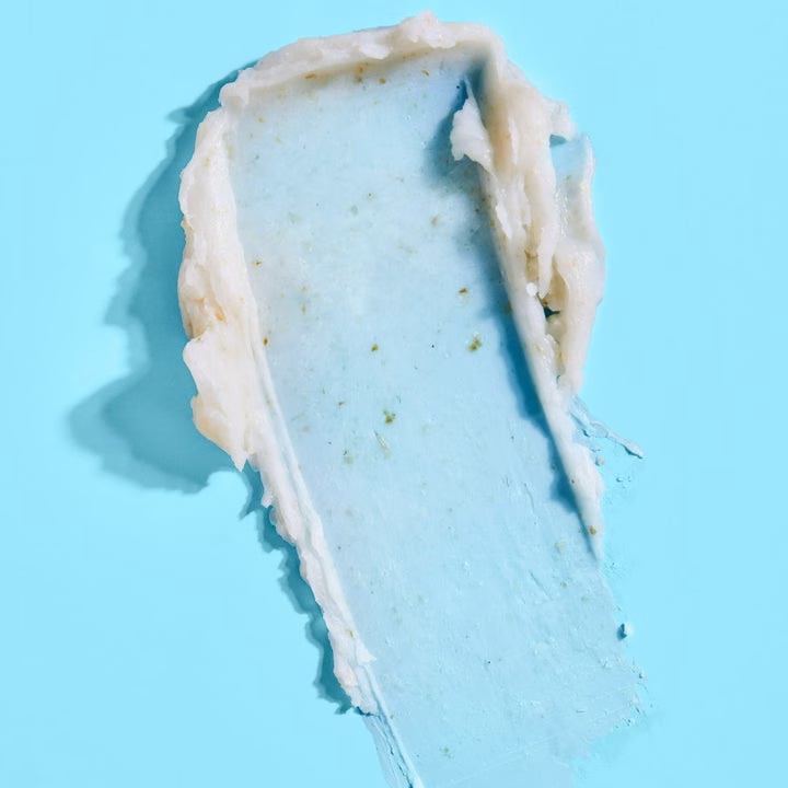 Textured cream smear on a surface