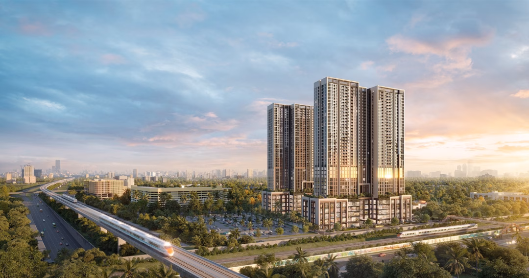 Phối cảnh dự án The Sola Park 2 tòa The Avenue và The Sky sở hữu vị trí kết nối hoàn chỉnh