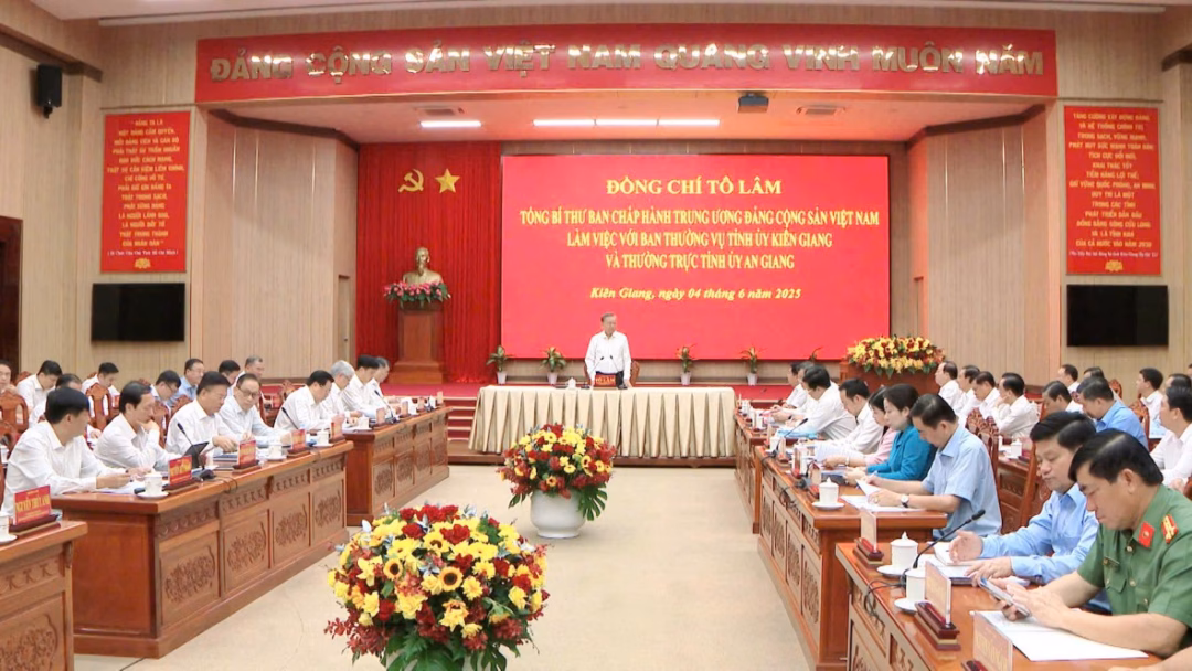 tong bi thu to lam lam viec voi 2 tinh an giang kien giang