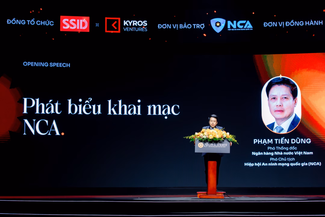 Ông Phạm Tiến Dũng, Phó Thống đốc Ngân hàng Nhà nước kiêm Phó Chủ tịch Hiệp hội An ninh mạng Quốc gia. 