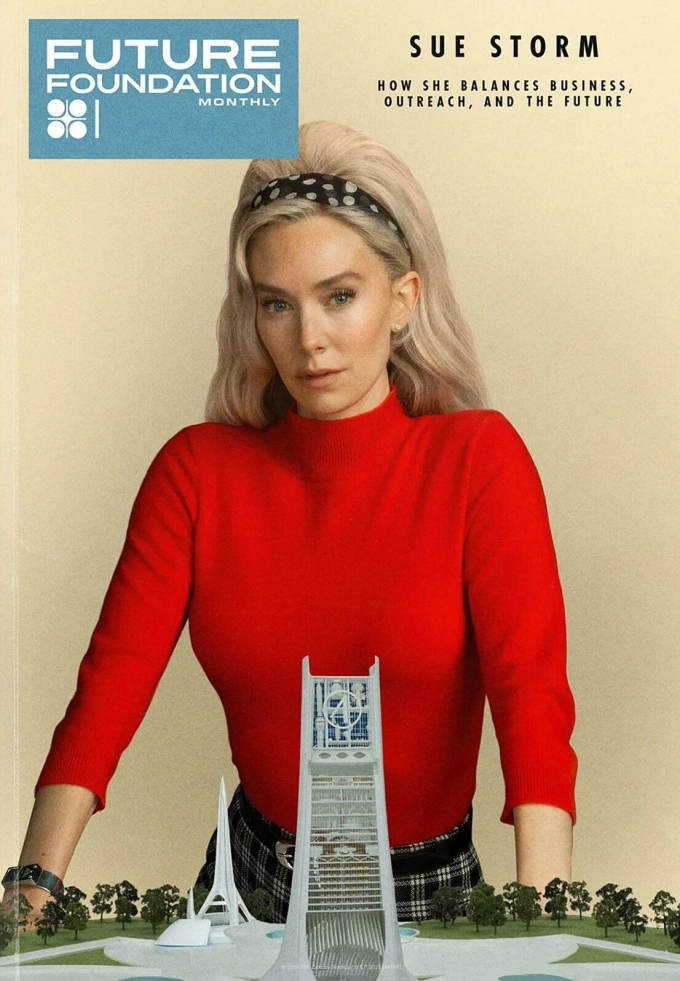 Vũ trụ Điện ảnh Marvel hé mở tương lai trong The Fantastic Four: First Steps Vanessa Kirby hóa thân siêu anh hùng Sue Storm có khả năng tàng hình. Ảnh: Marvel Studios