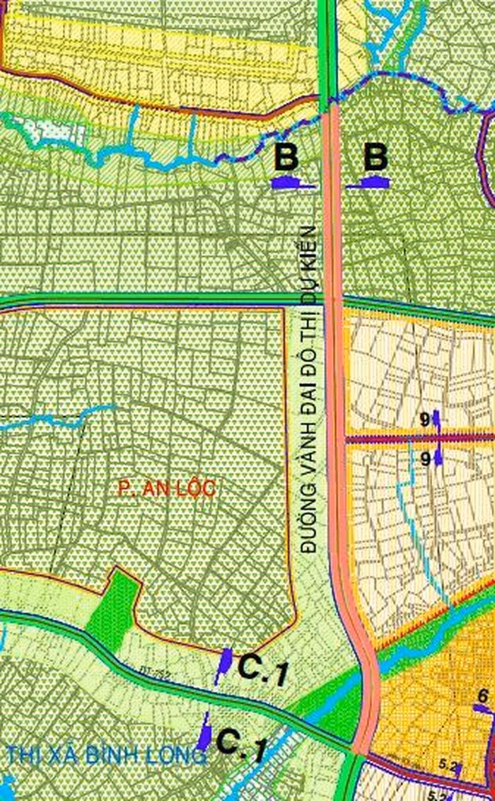 Đường v&agrave;nh đai dự kiến tr&ecirc;n bản đồ quy hoạch 2030