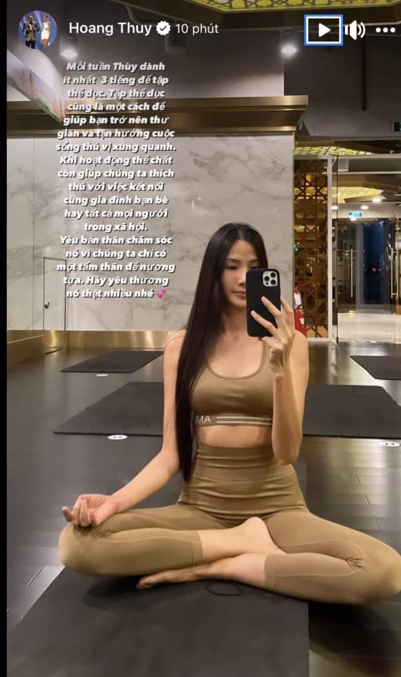Á hậu Hoàng Thùy chia sẻ bí quyết duy trì vóc dáng Vóc dáng săn chắc, khoẻ đẹp của Hoàng Thuỳ