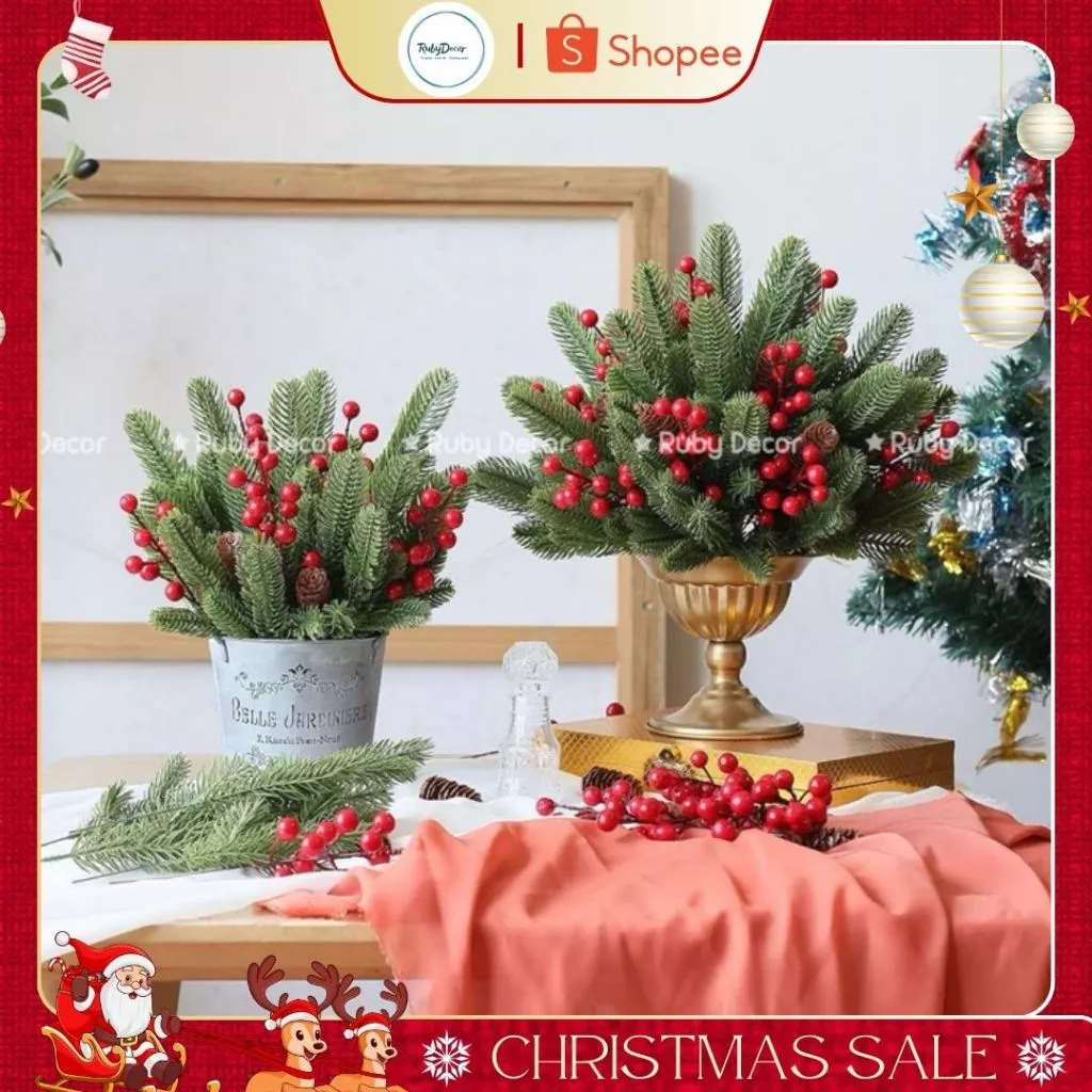 Làm thế nào để tạo ra một vòng nguyệt quế Giáng sinh đẹp mà không tốn nhiều tiền với cành thông 3 nhánh 25cm?