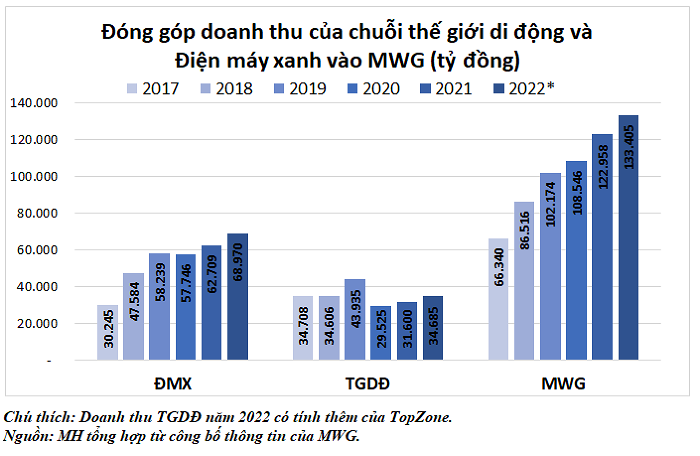 chuỗi Thế Giới Di Động (TGDĐ) và chuỗi Điện Máy Xanh (ĐMX)