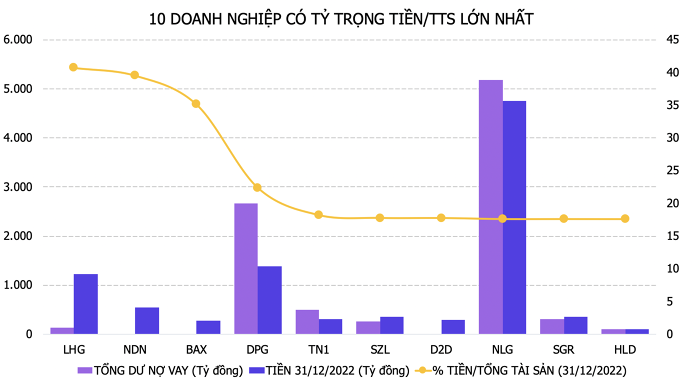 Doanh nghiệp bất động sản niêm yết còn bao nhiêu tiền?