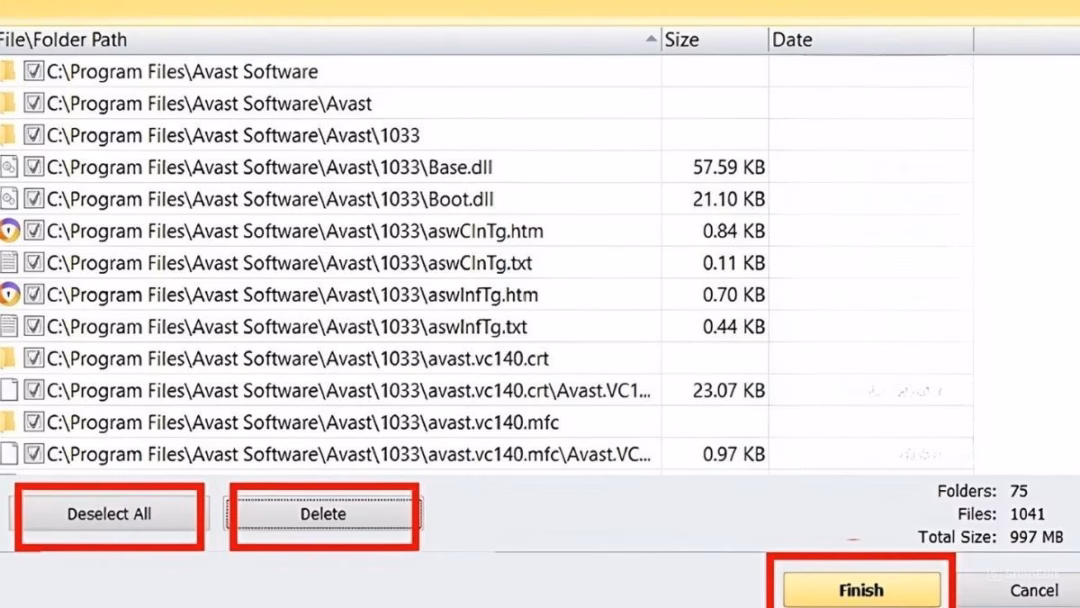 Cách xóa Avast Free Antivirus徹底彻底彻底 Kiểm tra và xóa thật “sạch sẽ” các file liên quan