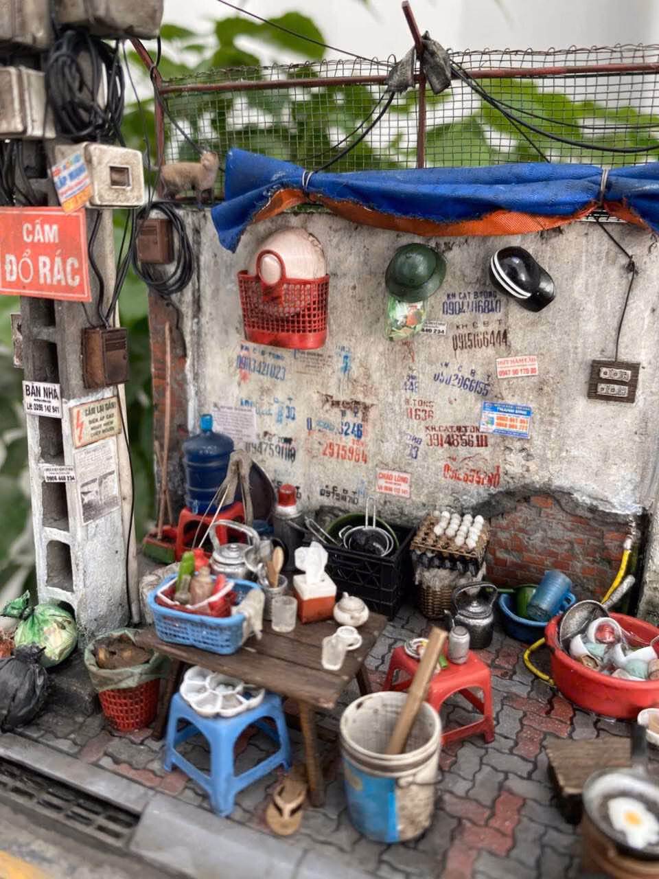 Mô hình căn nhà xưa cầu kỳ công phu