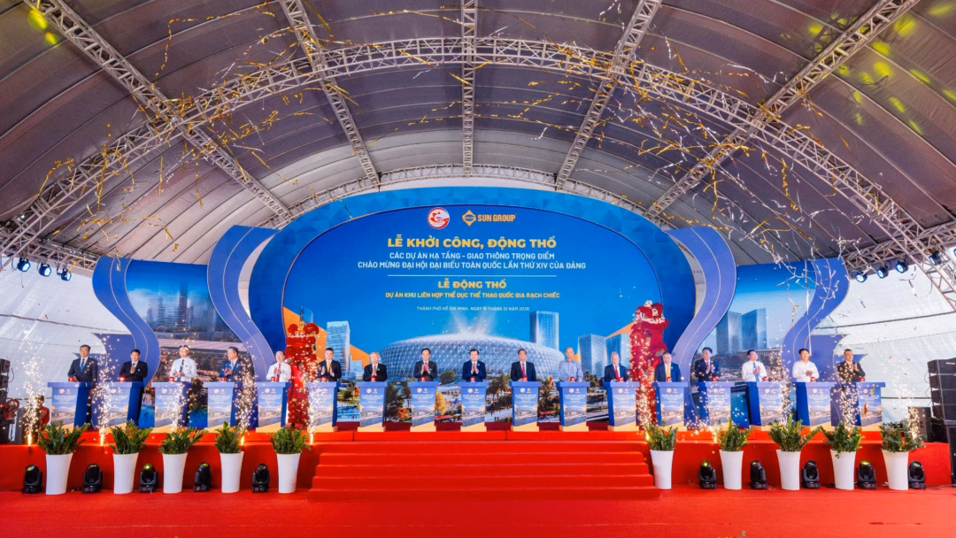 Khu li&ecirc;n hợp Thể dục Thể thao Quốc gia Rạch Chiếc được động thổ v&agrave;o s&aacute;ng 15/1/2026