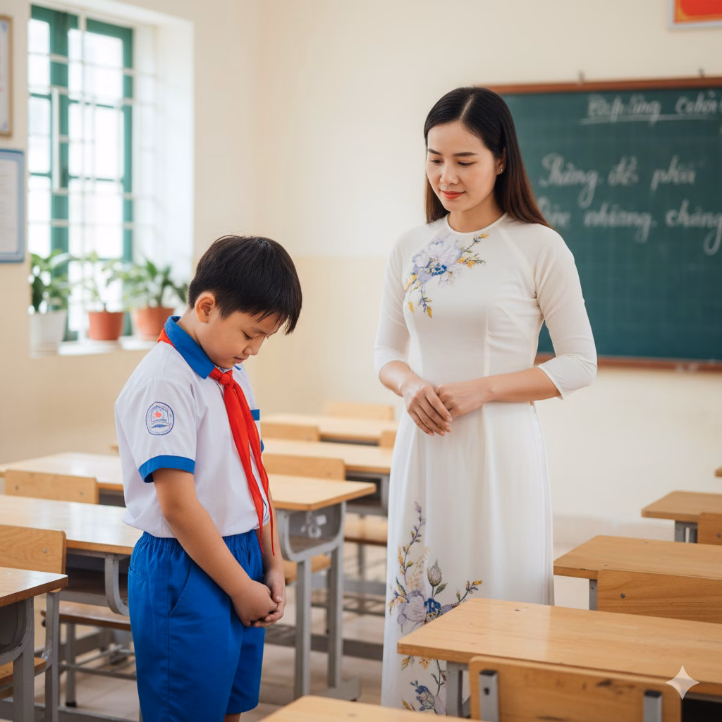 Minh hoạ quy định mới về h&igrave;nh thức phạt học sinh