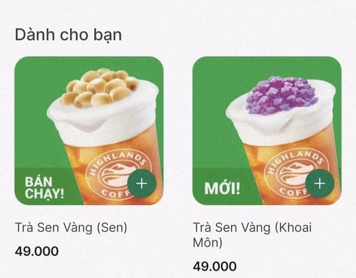 M&agrave;n h&igrave;nh kh&ocirc;ng hiện tr&agrave; sen v&agrave;ng tr&ecirc;n GrabFood
