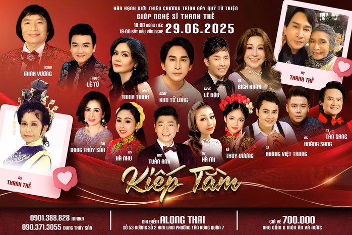 Các nghệ sĩ tham gia đêm nghệ thuật giúp nghệ sĩ Thanh Thế Các nghệ sĩ tham gia đêm nghệ thuật giúp nghệ sĩ Thanh Thế