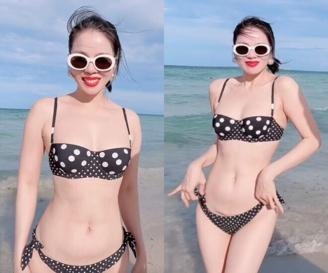 Thời trang dát đồ hiệu của Nữ hoàng phòng trà Lệ Quyên. 