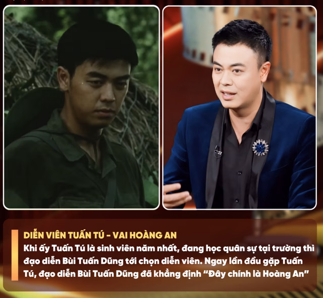 Diễn viên Tuấn Tú - vai chiến sĩ Hoàng An.