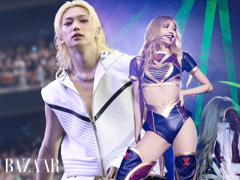 Louis Vuitton hợp tác với Lisa BLACKPINK và Felix Stray Kids trong sự kiện âm nhạc toàn cầu Felix (Stray Kids) với thiết kế riêng từ Louis Vuitton. Ảnh: JYP Entertainment