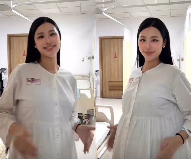 Nhan sắc rạng rỡ của bà bầu 9X.