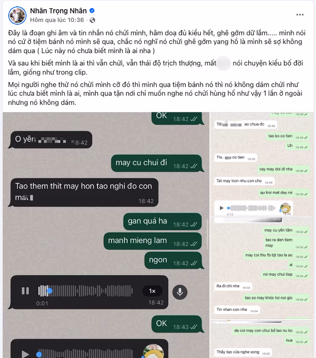 Trọng Nhân bị tố “bom hàng”,雙方 to tiếng trên mạng xã hội Trọng Nhân lên tiếng sau khi bị chủ quán xúc phạm