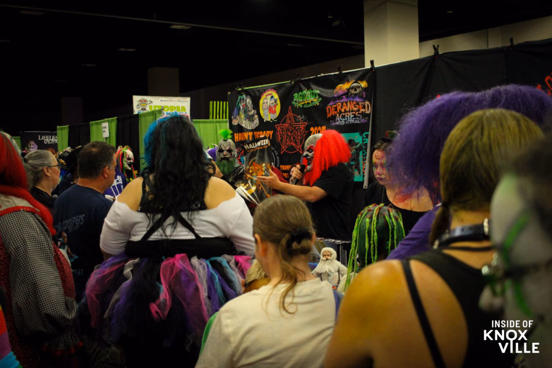 Auction at Vendor Booth, CreepyCon, August 2025