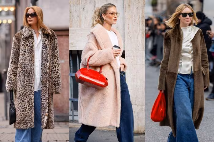 9 cách phối áo khoác lông giả với quần jeans cho phong cách cá tính