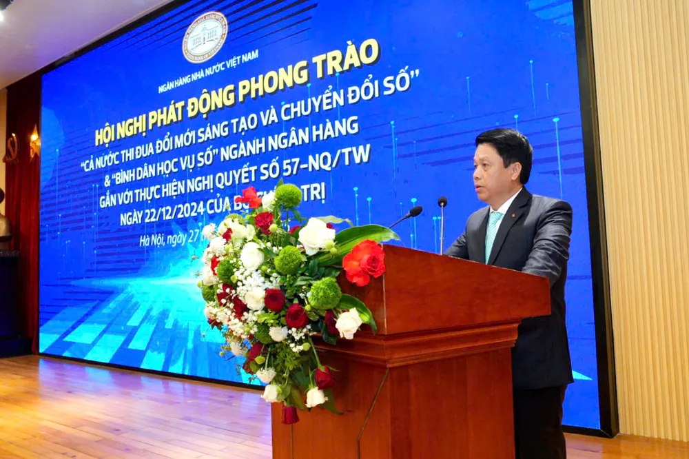 Phó Thống đốc NHNN Phạm Tiến Dũng phát biểu tại hội nghị