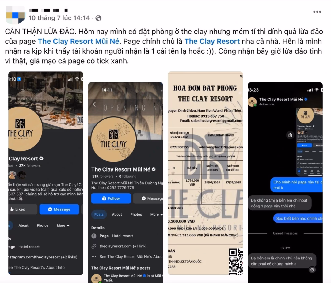 Bị lừa 5,5 triệu đồng vì đặt phòng qua fanpage có ‘tick xanh’ trên Facebook