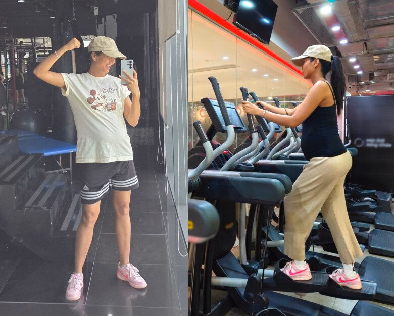 H’Hen Niê phủ nhận mang song thai, tiết lộ điều này khi gần sinh HHen Niê duy trì tập luyện thể thao khi mang bầu.