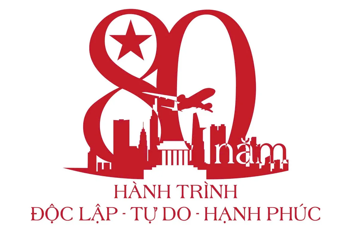 Ra mắt logo kỷ niệm 80 năm thành lập nước Phương án Logo trên ấn phẩm không in màu, ảnh: Cục MTNATL