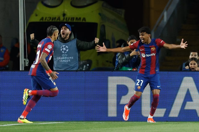 Lamine Yamal và Raphinha tạo thành cặp "song sát" nguy hiểm ở Barcelona