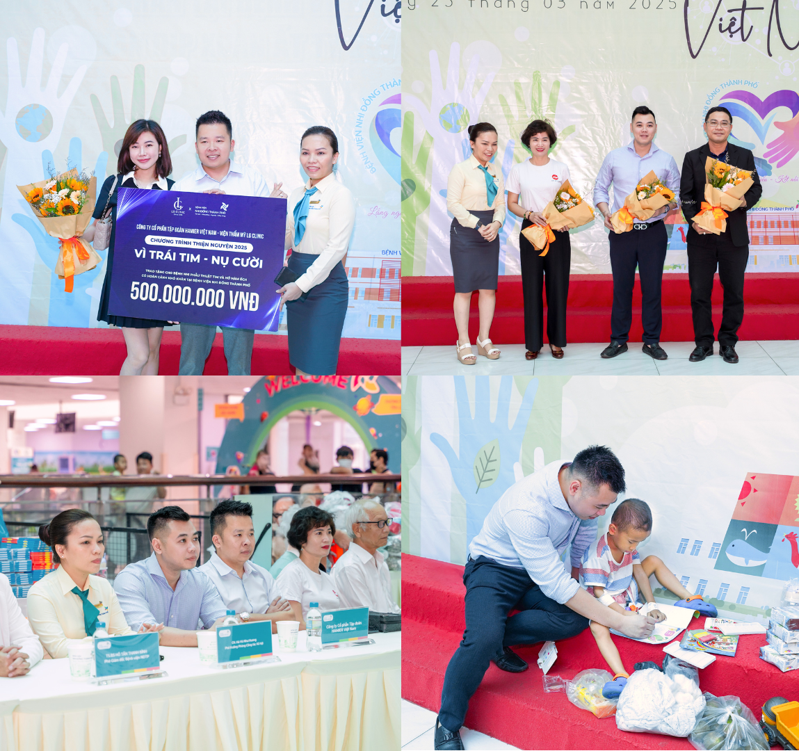 Tập đoàn Hamier Việt Nam tài trợ phẫu thuật cho trẻ em mắc bệnh tim bẩm sinh và sứt môi hở hàm ếch Đại diện Tập đoàn Hamier Việt Nam tại buổi trao tặng khoản tài trợ 500 triệu cho Bệnh viện Nhi Đồng Thành Phố