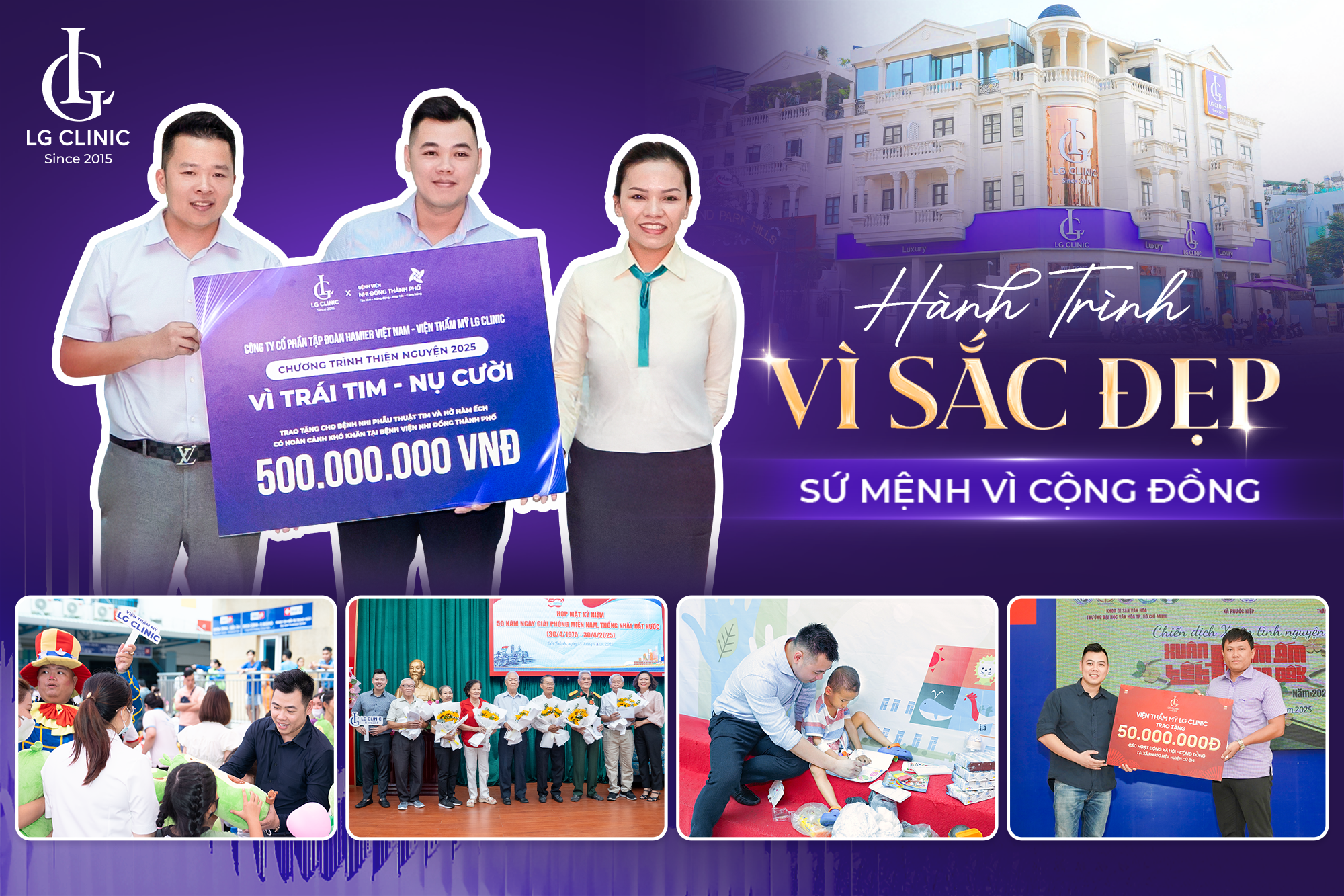 Tập đoàn Hamier Việt Nam tài trợ phẫu thuật cho trẻ em mắc bệnh tim bẩm sinh và sứt môi hở hàm ếch Tập đoàn Hamier Việt Nam chỉ đạo LG Clinic thực hiện các hoạt động thiện nguyện xuyên suốt trong năm