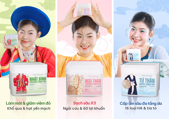Toner Pad lấy cảm hứng từ Việt phục truyền thống Bộ sưu tập Toner Pad