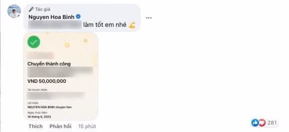 Shark Bình ủng hộ nạn nhân