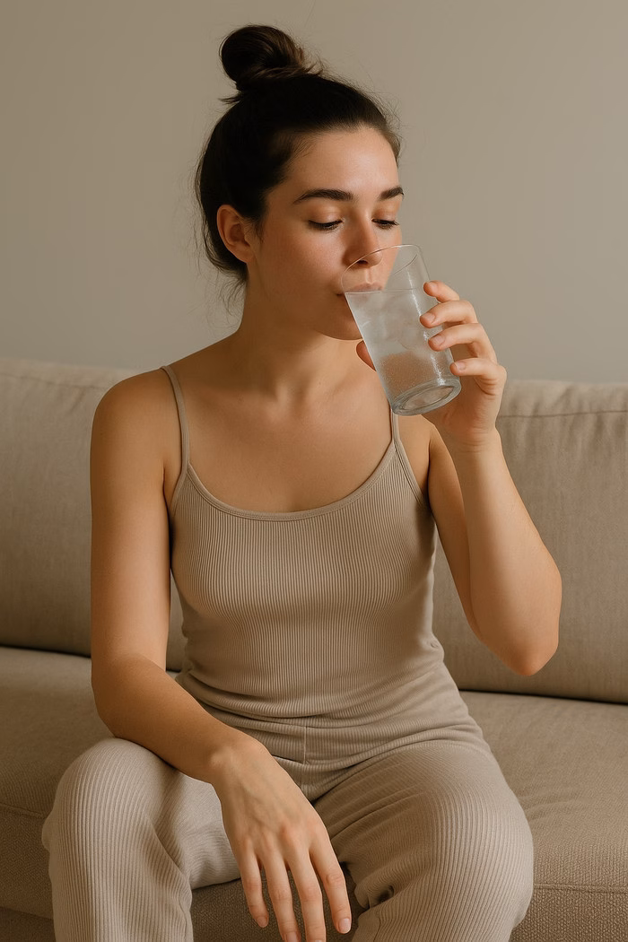 Uống nước lạnh thường xuyên Uống nước lạnh thường xuyên