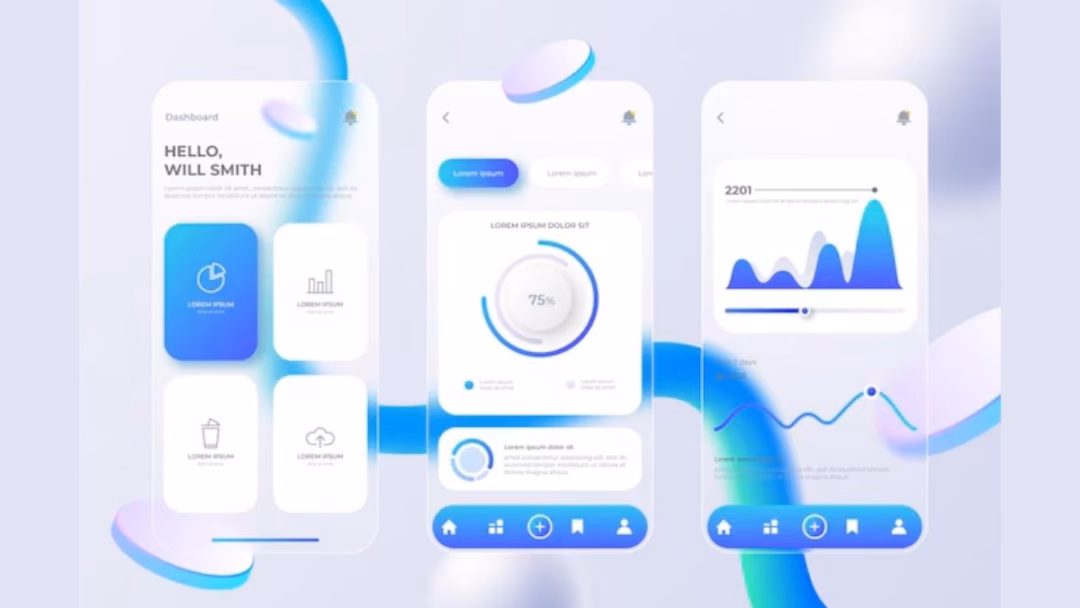 Các template Glassmorphism khá đa dạng để ứng dụng