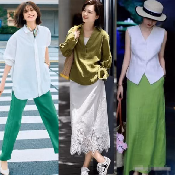Trang phục xanh lá và kaki Trang phục màu xanh lá cây và kaki
