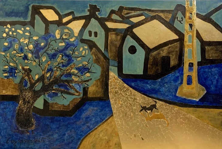 30 bức tranh về Hà Nội của họa sĩ Công Quốc Hà được trưng bày tại Mơ Artspace Tác phẩm Hà Nội tháng 7-2021 vẽ Hà Nội những ngày dịch COVID-19 căng thẳng nhất, nhưng vẫn tràn ngập màu sắc tươi sáng