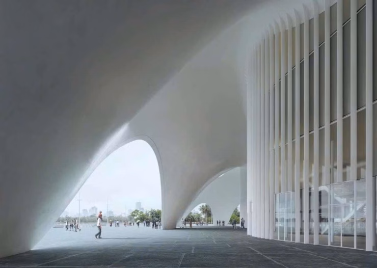 Cận cảnh m&aacute;i v&ograve;m hiệu ứng x&agrave; cừ lấy cảm hứng từ s&oacute;ng nước hồ T&acirc;y