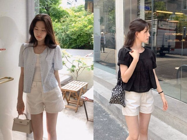 Quần short cạp cao gi&uacute;p chị em ăn gian chiều cao hiệu quả trong m&ugrave;a h&egrave;