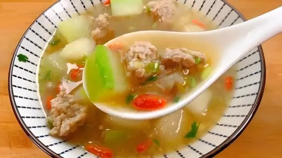 Canh bí đao thịt viên Canh bí đao thịt viên