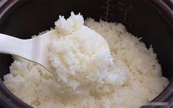 nấu cơm, giấm trắng, dầu dừa