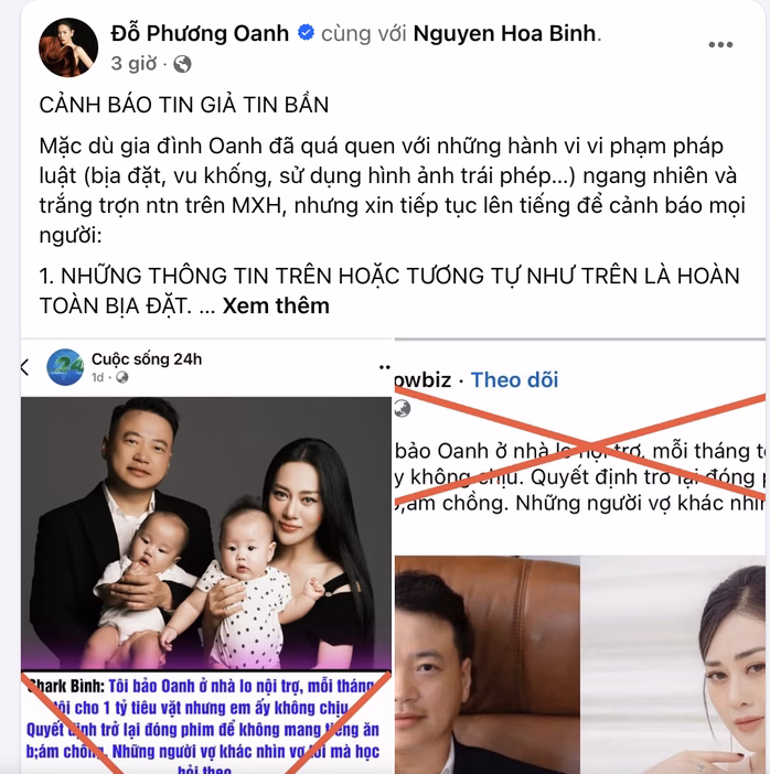 Phương Oanh lên tiếng về tin đồn Phương Oanh lên tiếng tin đồn được chồng chu cấp 1 tỷ mỗi tháng