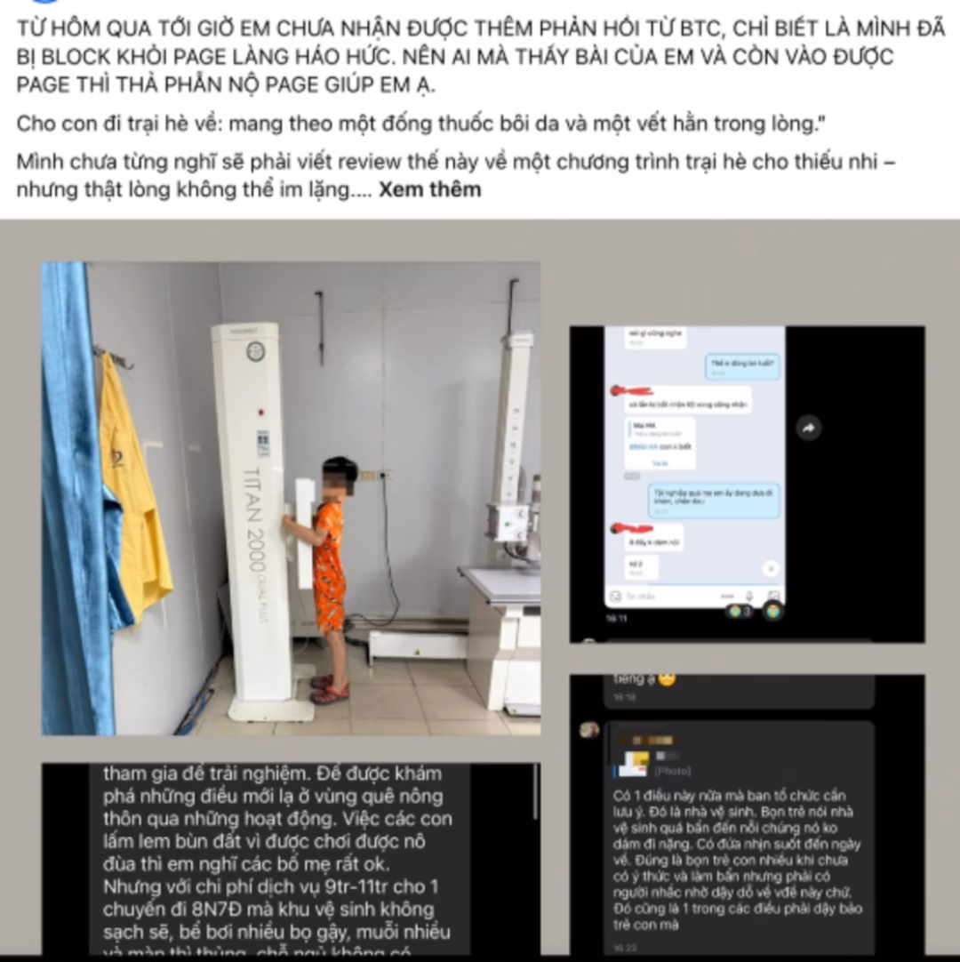 Bài đăng tố nơi tổ chức trại hè trại hè của Làng Háo Hức
