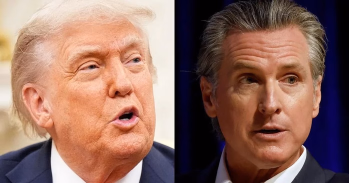 Tổng thống Mỹ Donald Trump và Thống đốc California Gavin Newsom. Tổng thống Mỹ Donald Trump và Thống đốc California Gavin Newsom trong cuộc khẩu chiến mới nhất.