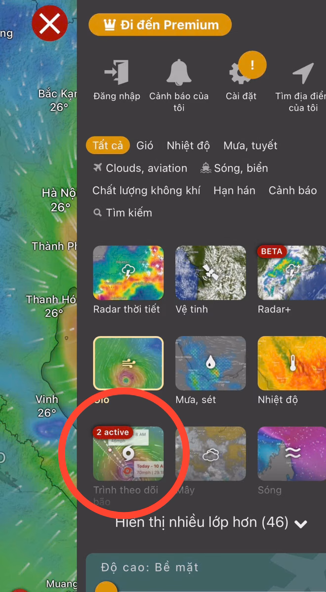 Cách theo dõi bão Wipha trên điện thoại bằng ứng dụng Windy Các bước tiếp theo để theo dõi bão Wipha