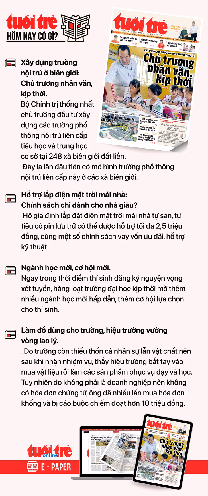 Nhiều lãnh đạo doanh nghiệp lớn từ nhiệm, thị trường trái phiếu phục hồi mạnh mẽ Tin tức chính trên Tuổi Trẻ nhật báo hôm nay 24-7. Để đọc Tuổi Trẻ báo in phiên bản E-paper, mời bạn đăng ký Tuổi Trẻ Sao TẠI ĐÂY.