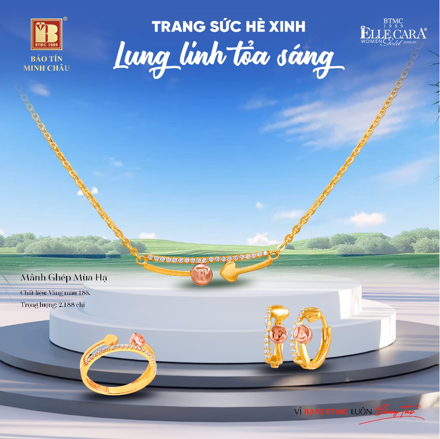 Bảo Tín Minh Châu ra mắt bộ sưu tập trang sức hè 2025: Lung linh toả sáng với vàng cao cấp