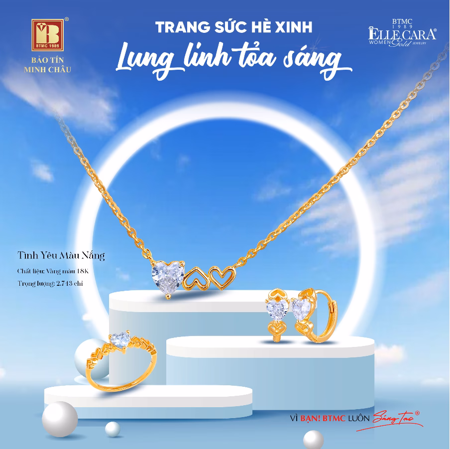 Bảo Tín Minh Châu ra mắt bộ sưu tập trang sức hè 2025: Lung linh toả sáng với vàng cao cấp