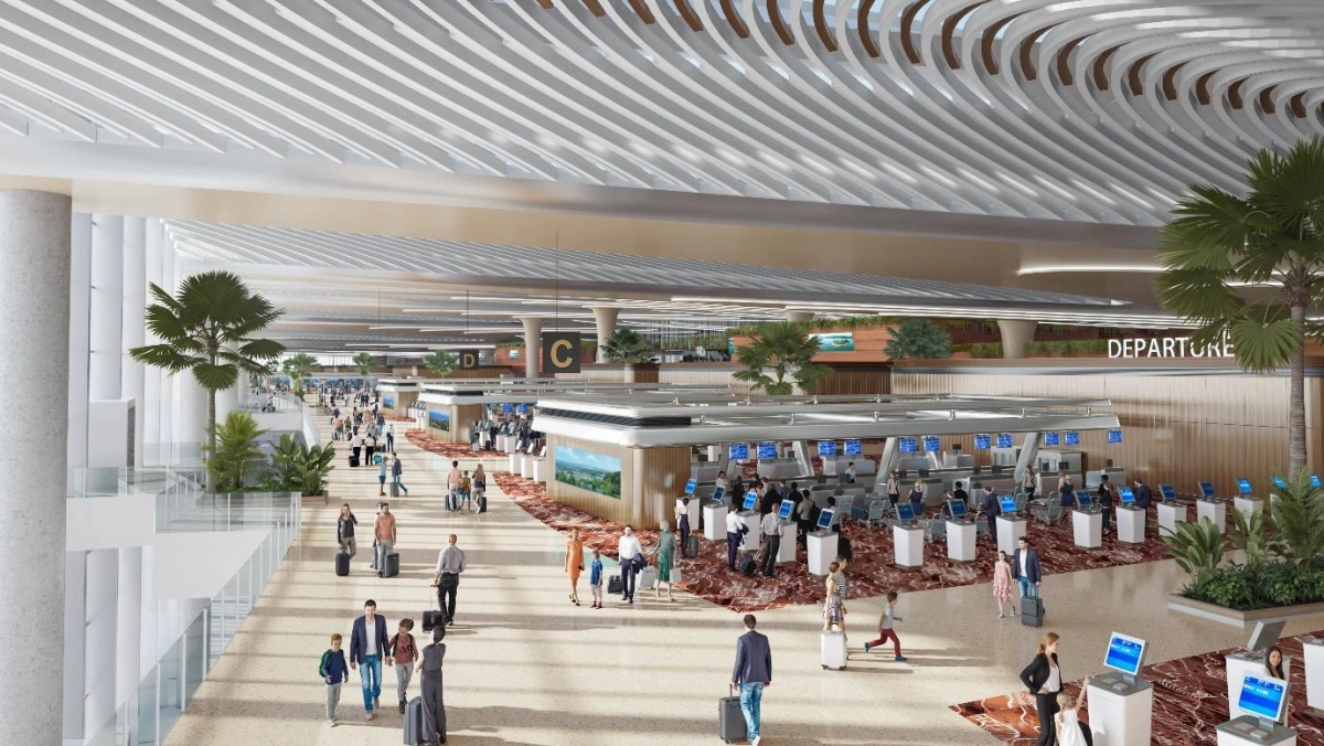 Khu vực làm thủ tục tự động hiện đại của sân bay Phú Quốc. Ảnh: HOK