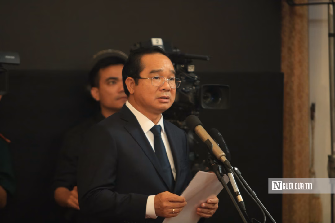 Ông Nguyễn Văn Được phát biểu Ông Nguyễn Văn Được phát biểu