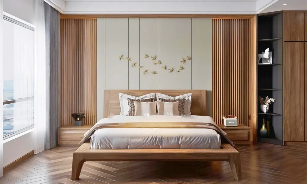 Phòng ngủ hiện đại Phòng ngủ hiện đại với nội thất tối giản